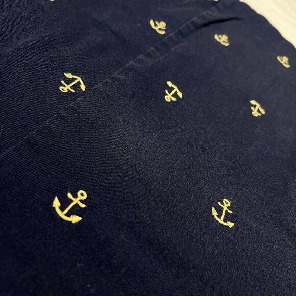 Embroidered Anchor Skirt Mid Length Pencil Nautical Navy Gold Women's Homemade - Picture 4 of 7